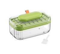 Ice Cubé Tray With Container & Shovel - Press-Type Ice Maker With Lid | Silicone Tray For Whiskey Cocktails Wine | Large Annabce Storage Bin For Freezer & Party, Easy Release Design, ABS Silicona