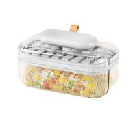 Ice Cubé Tray With Container & Shovel - Press-Type Ice Maker With Lid | Silicone Tray For Whiskey Cocktails Wine | Large Annabce Storage Bin For Freezer & Party, Easy Release Design, ABS Silicona