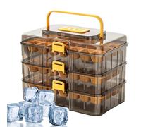 Ice Cube Tray with Lid and Bin 63-Hole, Easy Release Maker Home Party