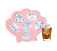 Ice Cubes Freeze, Silicone Tray Mold, Six Cavity Maker, Nonstick Food Grade Flexible Freezer Bar Party Kitchen Home Restaurant Summer Birthday Drinks Wine Juice Milk Chocolate Use