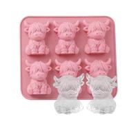 Ice Cubes Mold | Silicone Reusable Highland Cattle Ice Cubes | Cute Mold Kitchen Equipment | for Cocktails Wine Juice Bourbon Kitchen Parties Drinking Food Camping Travel