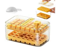 Ice Cubes Tray - Press Design Freezer Mold with Lid, Easy Release Ice Maker with Storage Bin, Quick Freezing Ice-Cube Mold | Large Capacity Tray for Home Kitchen Party Picnic Camping Restaurant Use