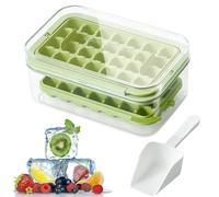 Ice Cubes Trays For Freezer - PP PET ABS 20.9x13.4x9.3cm Clear Flexible Easy Release Container With Lid, Double Layer Mold | Kitchen Dining Family Food Drinks Whiskey Cocktail Chilling Use