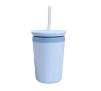 Ice Cylinder - Mini portátil de silicona para hielo con Lid & Straw, Easy Release | Drinks Cocktails Cup Stainless Steel Inner Liner For Whiskey Bourbon Soda Party Home RV Coffee Juice Tea
