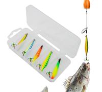 Ice Fishing Jigs - Set of 5 Reflective Mini Fish Lures, Realistic Ice Fishing Spoons | Ideal for Party, River, Lake, Stream, Freshwater Seawater Jigging, Trolling, Casting, Shallow Water