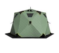 Ice Fishing Tent Cabaña térmica portátil para Pesca en Hielo con Capa Aislante, Incluye Cuerdas de Anclaje y Bolsa de Transporte, para Senderismo(Military Green)