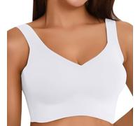 Ice Gather Chaleco para Correr de Gran Tamaño Yoga Ropa Interior Deportiva Mujer Sujetador Piernas Ropa Acolchada Ropa Linda Cálida, Blanco, S