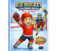 Ice Hockey Coloring Book: 50 Pages Ice Hockey Coloring book for Kids Boys Toddlers Preschoolers Fun Sports Activities for Young Athletes