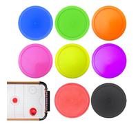 Ice Hockey Pucks - 8pcs Multicolor Air Hockey Pucks, Round ABS Game Accessories | Bright Color Sports Replacement Set for Kids Adults Tabletop Home Entertainment Play