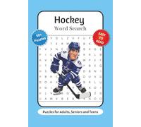 Ice Hockey Word Search Puzzle Book: Word Searches with Easy to Read Print about Hockey Terms, Equipment, Plays and More | 6x9 inches, 110 pages | 50+ ... … Gift for Vacations, Holidays and Relaxation