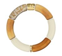 ICE Jewellery - Bella bracelet - Warm orange - Pulsera de moda naranja, blanca y dorada para mujer (023543)