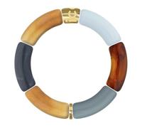 ICE Jewellery Bella pulsera Ochre blue - Pulsera de moda azul y naranja para mujer (024178), talla única, Acrílico, acrílico