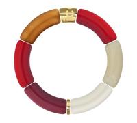 ICE Jewellery Bella Pulsera Red Flame - Pulsera de moda rojo, blanco y naranja para mujer (024175), talla única, Acrílico, acrílico