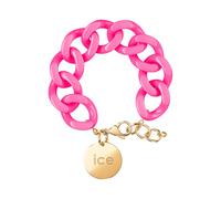 ICE Jewellery, Chain bracelet, Neon pink, Gold, Pulsera de malla rosa XL para mujer con medalla de oro (020927)