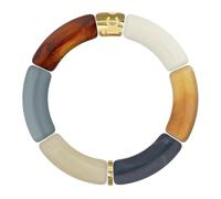 ICE Jewellery - Pulsera Bella Chalk Brown Blue - Pulsera de moda marrón y azul para mujer (024177), talla única, Acrílico, acrílico