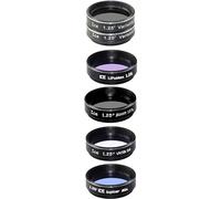 ICE - Juego de 6 filtros de telescopio de 1.25 pulgadas, polarizadores variables, LiPoMax, luna, corte IR/UV, Júpiter y vidrio óptico de cartera
