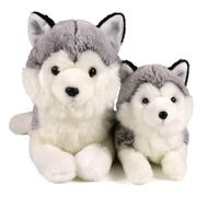Ice King Bear Juego de animales de peluche para mamá y bebé, animales salvajes (husky siberiano)