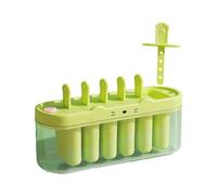 Ice Lolly Mold, 6 Cavity Silicone Maker Reusable Dessert Tray DIY Juice Milk Jam Ice Cream Mold, Summer Chilled Treat Making Kit for Family Kids Home Party Camping Holiday Use
