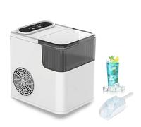 Ice Maker Machine, 1.4L Cubo de Hielo portátil, 12 kg/24h, 9 Cubitos de Hielo de Bala en 6 Minutos, Fabricantes de Hielo autolimpiadores con Canasta y Cucharada, 2 tamaños de Hielo Bala White