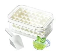 Ice Maker Mold With Lid - Flexible Clear Cube Tray, Easy Release Freezer Container, Reusable Storage Solution | Practical Beverage Chilling Tool For Kitchen Dining Whiskey Cocktail Parties Family