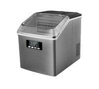 Ice Maker Stainless Steel Ice Maker Machine Counter Top Home 12-20 Minutes of Rapid Ice Output 24 Ice Can Be Output in A Single Time Self-Clean Function LCD Display (Silver)
