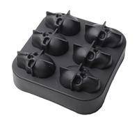 Ice Maker Tray - Reusable Silicone Skull Ice Mold Flexible Cold Block Maker For Freezer | Easy Release Novelty Íce Cube Tray For Cocktail Coffee Water Juice Beverage Preparation Bar Kitchen