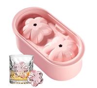 Ice Mold 2 Balls - PP White Or Pink 18x9x6.3cm Elegant Shape - Whiskey Cocktail Tray For Bartender - Bar Mixing Cooling Tool