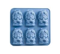 Ice Mold - 6 Cavity 3D Praying Jesus Shape, Mini Jesus Silicone Ice Trays | For Daily Life Kitchen Party Picnic Camping Pool Beverages Whiskey Cocktails Sodas Juices Lemonade Non Stick Chiller