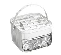 Ice Mold Box, Double Layer 50 Cavity Icecubes Tray, Non Stick Easy Release with Storage Container, Portable Ice Mold for Kitchen Pool Picnic Camping Vacation Beverages Whiskey Cocktails Sodas