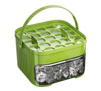 Ice Mold Box, Double Layer 50 Cavity Icecubes Tray, Non Stick Easy Release with Storage Container, Portable Ice Mold for Kitchen Pool Picnic Camping Vacation Beverages Whiskey Cocktails Sodas
