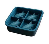 Ice Mold Shark Shape, 4 Cavity Maker Tray, Kitchen Accessory with Reusable Feature, Beverage Supply with Creative Details, Party Category, Freezer Tool for Home Restaurant Picnic Camping Family