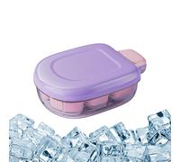 Ice Mold Tray, 6-Grid Maker Mold, Easy Release Design, Spill-Proof Lid, Sturdy Silicone Material, Perfect for Wine Chilling, Whiskey Cocktails, Coffee Cooling and Kitchen Use