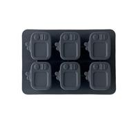 Ice Mold, TV-Shaped Silicone Tray, 6-Cavity Reusable Freezer with Lid, Food-Grade Nonstick Baking Mould for Whiskey, Wine, Juice, Cocktails, Home Bar Party RV Use