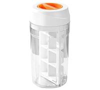 Ice Molds - 8 Compartment With Lid Spill Proof | Large Capacity Ice Trays For Freezers | For Drink Coffee Juice Milk Beer Whiskey Bourbon Home Apartment Office Camping And Others