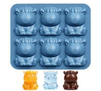 Ice Molds for Whiskey | Easy Release Capybara Non Stick Silicone | 6 Cavities Cute Ice Cubes Tray | for Coffee Beer Cold Drinks Beverages Family Gathering Party