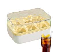 Ice Molds Tray, Whiskey Cube Maker, 4.1x2.9x2in 6 Grid Pressed Design, Easy Release Feature, Reusable Freezing Tool for Storing, Home Use, Beverage Prep, Refrigerator, Home