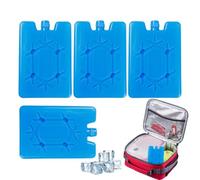 Ice Packs for Cooler 4 Pieces Portable Reusable Box4pcs便携式空调冰袋，可重复使用的冷冻冰块，适
