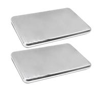 Ice Packs For Cooler - Stainless Steel Reusable Ice Packs | 2 Pieces Stainless Steel Reusable Trays For Camping BBQ Picnic Beach Outdoor Work School Meal Prep Groceries Shopping Delivery