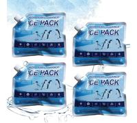Ice Packs, Reutilizable Congelador Block, 4 Pack Azul, Slim Leakproof Design, Long-Lasting Chill Retention, Portable Cooling Bricks for Travel, Camping, Picnic, Fishing, Beach Days