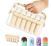 Ice Pop Molds - 23.4cm Fruit Juice Mold | Food Grade 6-Cavity Easy Release Silicone Ice Cream Molds With Sticks, Reusable Lolly Maker For Freezer, Home Kitchen, Fruit Juice, Milk And Holiday Parties