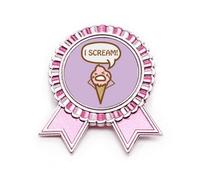 Ice Scream Cry - Broche de insignia de queja, color rosa, Medium, Metal