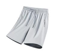 Ice Shorts for Women Over 50, Ice Silk Quick-Dry Stretch Shorts for Summer Wear and Outdoor Activities (Light Gray,XL)