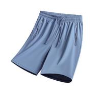 Ice Shorts for Women Over 50, Ice Silk Quick-Dry Stretch Shorts for Summer Wear and Outdoor Activities (Blue,XL)