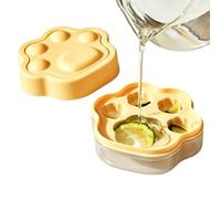 Ice Silicone Tray - Cat Paw Shaped Ices Maker, Press Design Reusable Freezer Mold with Easy Release, Ices Cube Tray, Cute Ice Mold for Home Kitchen Party Picnic Camping, 4.53x3.98x2.2 inches