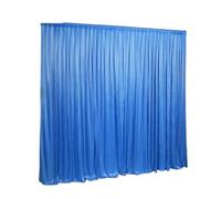Ice Silk Chiffon Wedding Backdrop Panels, Party Drape Hanging Curtains Fondo de Boda Elegante(Blue,3x1.5m)