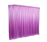Ice Silk Chiffon Wedding Backdrop Panels, Party Drape Hanging Curtains Fondo de Boda Elegante(Purple,3x1.5m)