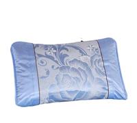 Ice Silk Cooling Mat Pillowcase Men's Style Pair Complete Set Single Person 48cmx74cm Adult Whole Head Home Use(Ice Silk Blue (Wide Brim) - Pack of Two)