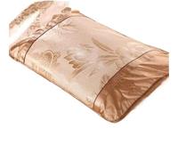 Ice Silk Cooling Mat Pillowcase Men's Style Pair Complete Set Single Person 48cmx74cm Adult Whole Head Home Use(Gold (Wide Edge) Pair)