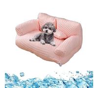 Ice Silk Cooling Pet Bed Breathable Washable Dog Sofa Bed,Dog Cooling Bed Summer Sleeping Cool Ice Silk Bed,Removable and Washable Pet Bed for Small, Medium, Large Dogs and Cats (Pink, XX-Large)