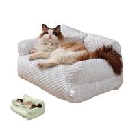 Ice Silk Cooling Pet Bed Breathable Washable Dog Sofa Bed, Removable and Washable Pet Bed, Dog Cooling Bed Summer Sleeping Cool Ice Silk Bed for Small Large Dogs (L,Purple)